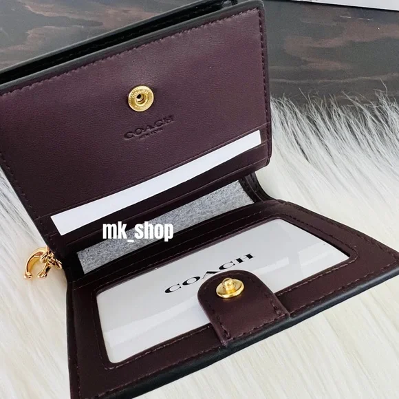 COACH Snap Wallet Signature Canvas Fairytale Rose Print - Picture 9 of 16